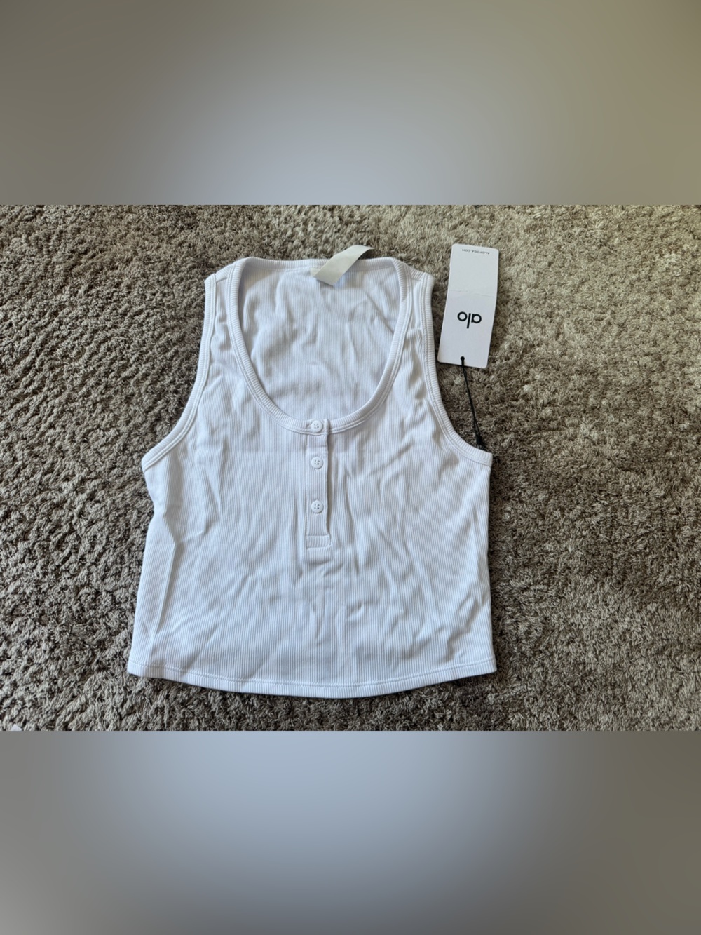 Alo Ribbed Modal Henley Tank